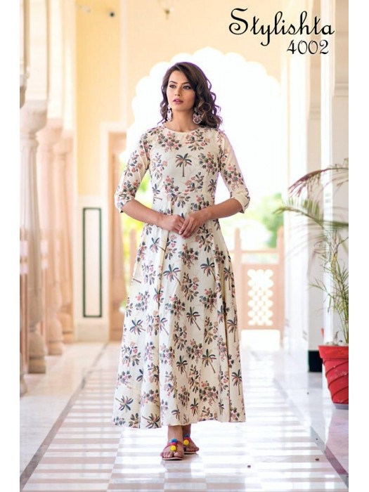 Stylishta Maslin Designer Long Kurti Collection31